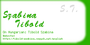 szabina tibold business card